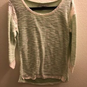 Green knit sweater